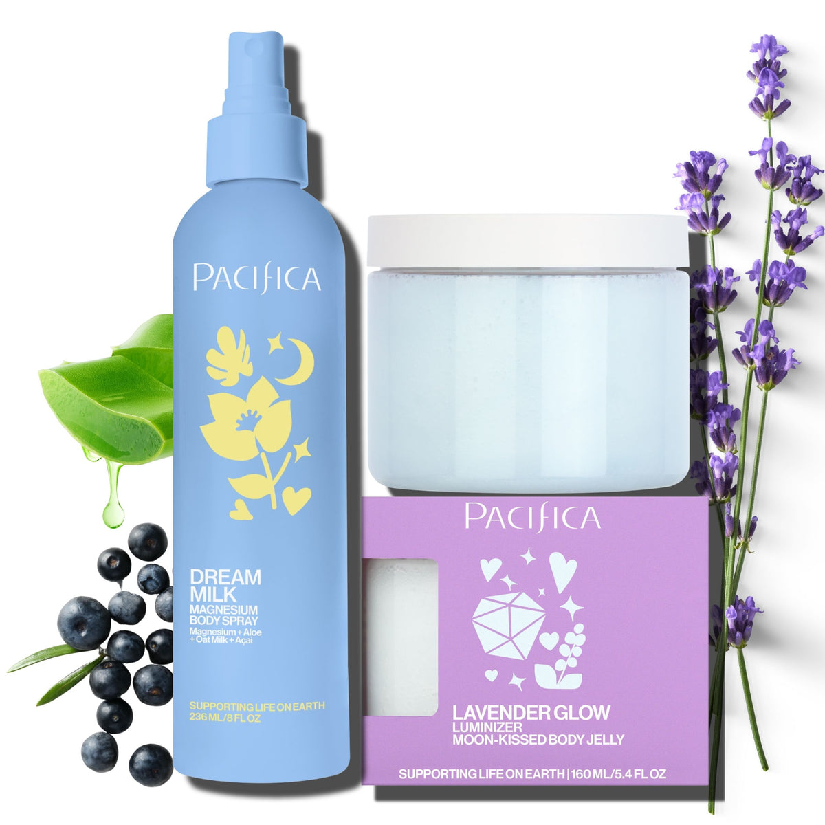Magnesium Body Spray + Lavender Glow Luminizer Duo - Bundles - Pacifica Beauty