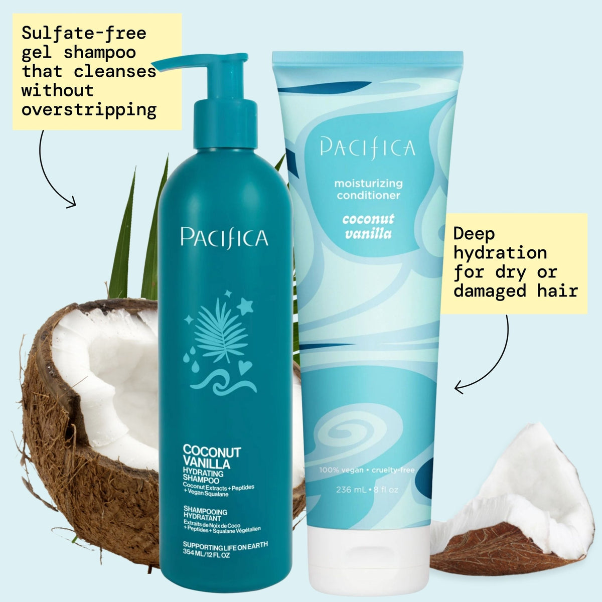 Coconut Vanilla Hydration Haircare Bundle - Pacifica