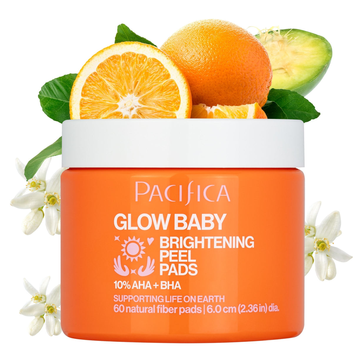 Glow Baby Brightening Peel Pads 10% AHA + BHA - Skin Care - Pacifica Beauty