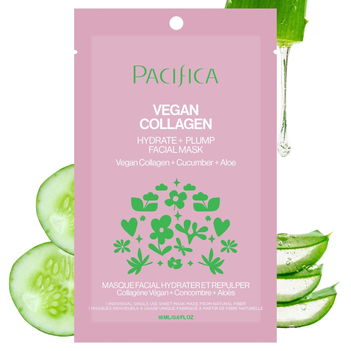 Vegan Collagen Hydrate & Plump Facial Mask - Pacifica