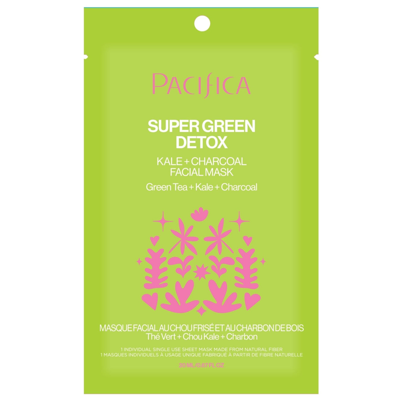 Super Green Detox Kale & Charcoal Detox Facial Mask - Pacifica