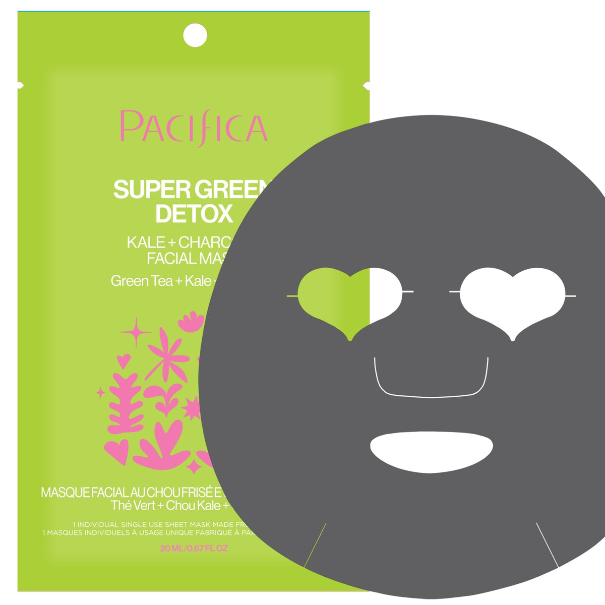Super Green Detox Kale & Charcoal Detox Facial Mask - Skin Care - Pacifica Beauty