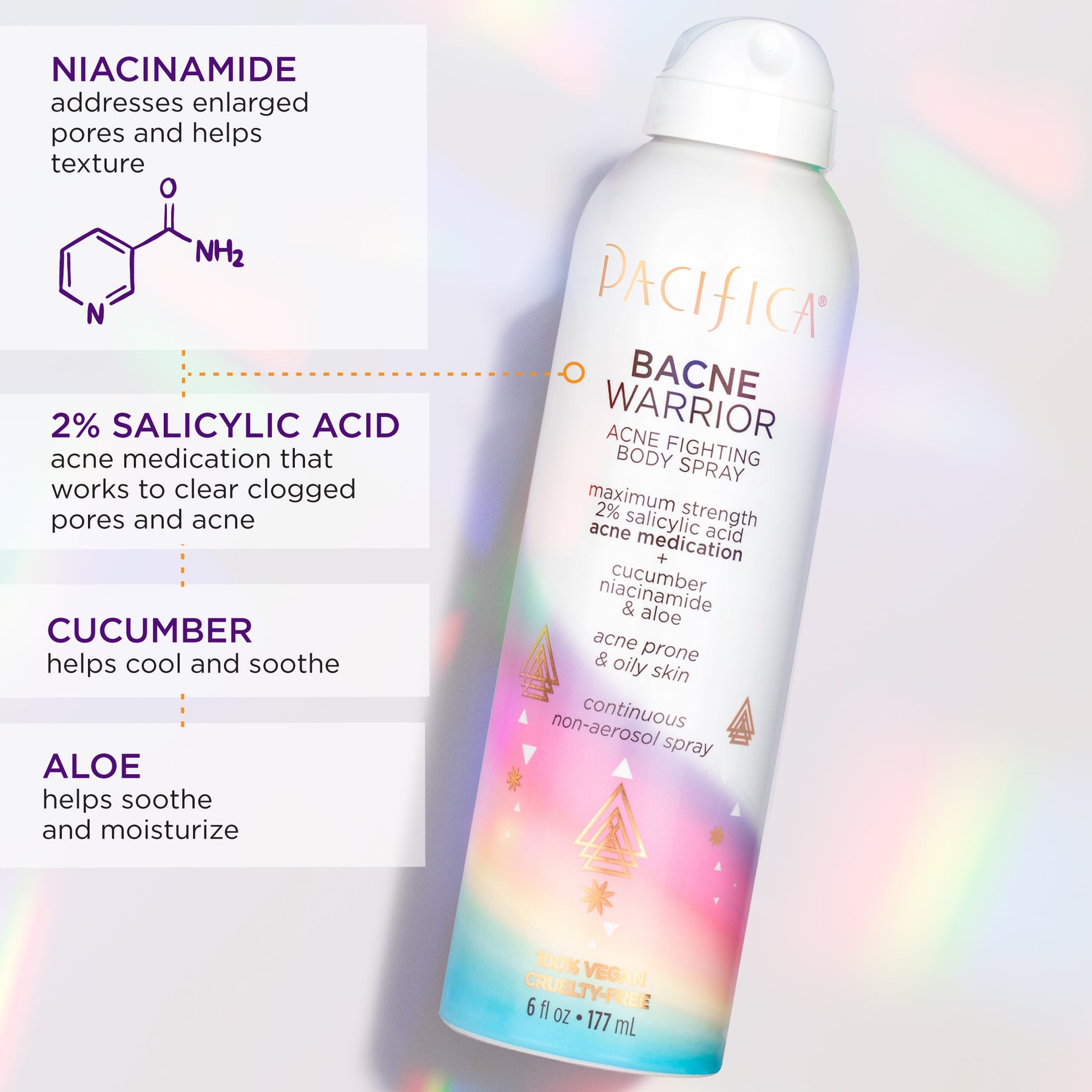 Bacne Warrior Acne Fighting Body Spray - Bath & Body - Pacifica Beauty