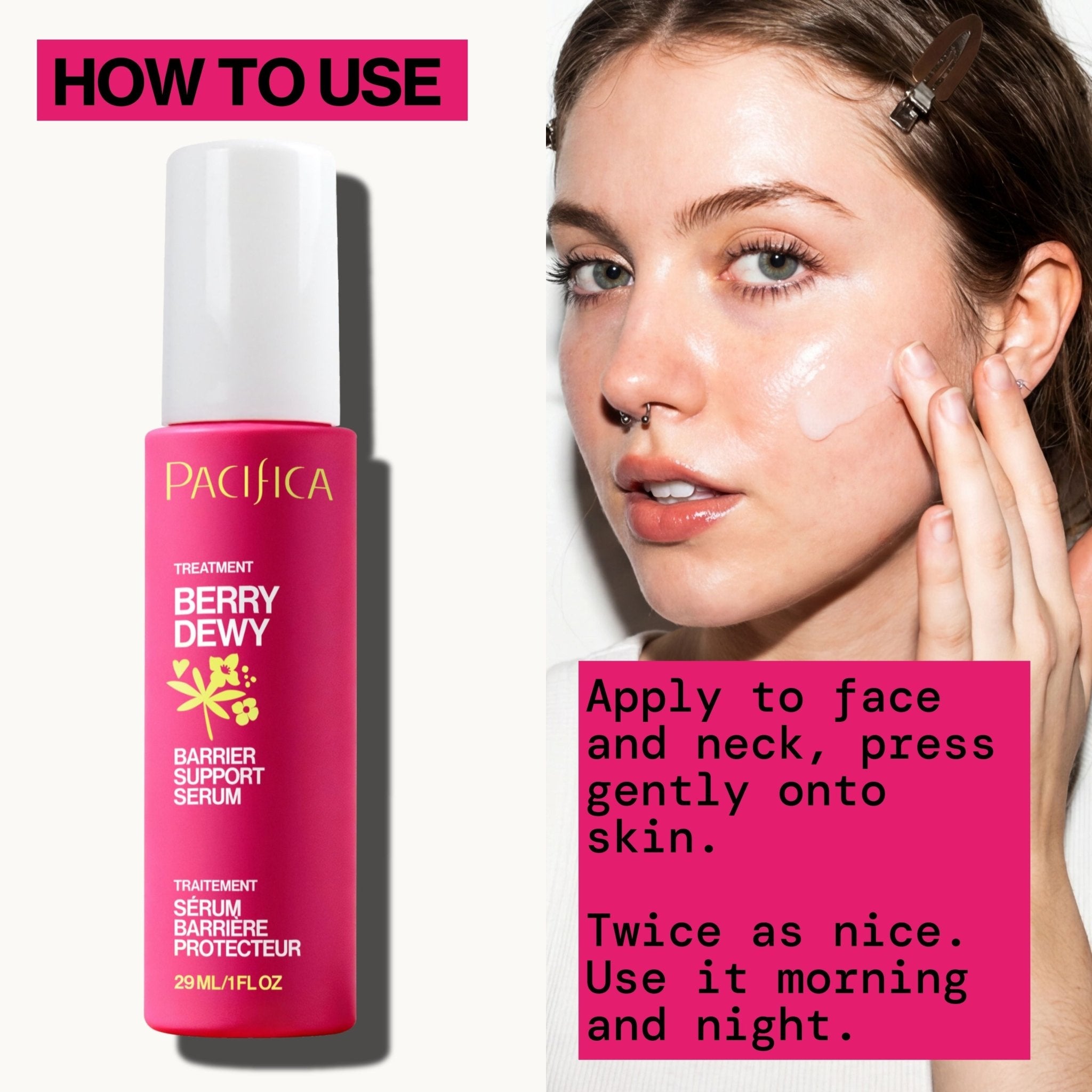 Berry Dewy Barrier Support Serum | Ceramide Face Serum | Pacifica