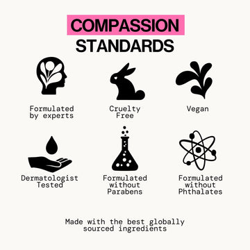 Compassion Standards icons with descriptions on a white background