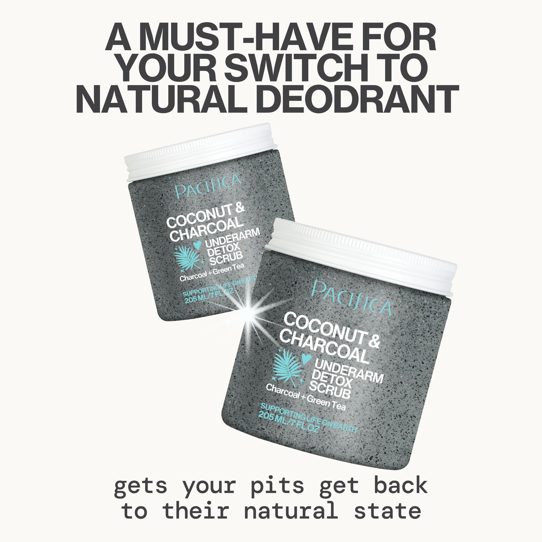 Coconut & Charcoal Underarm Detox Scrub - Bath & Body - Pacifica Beauty