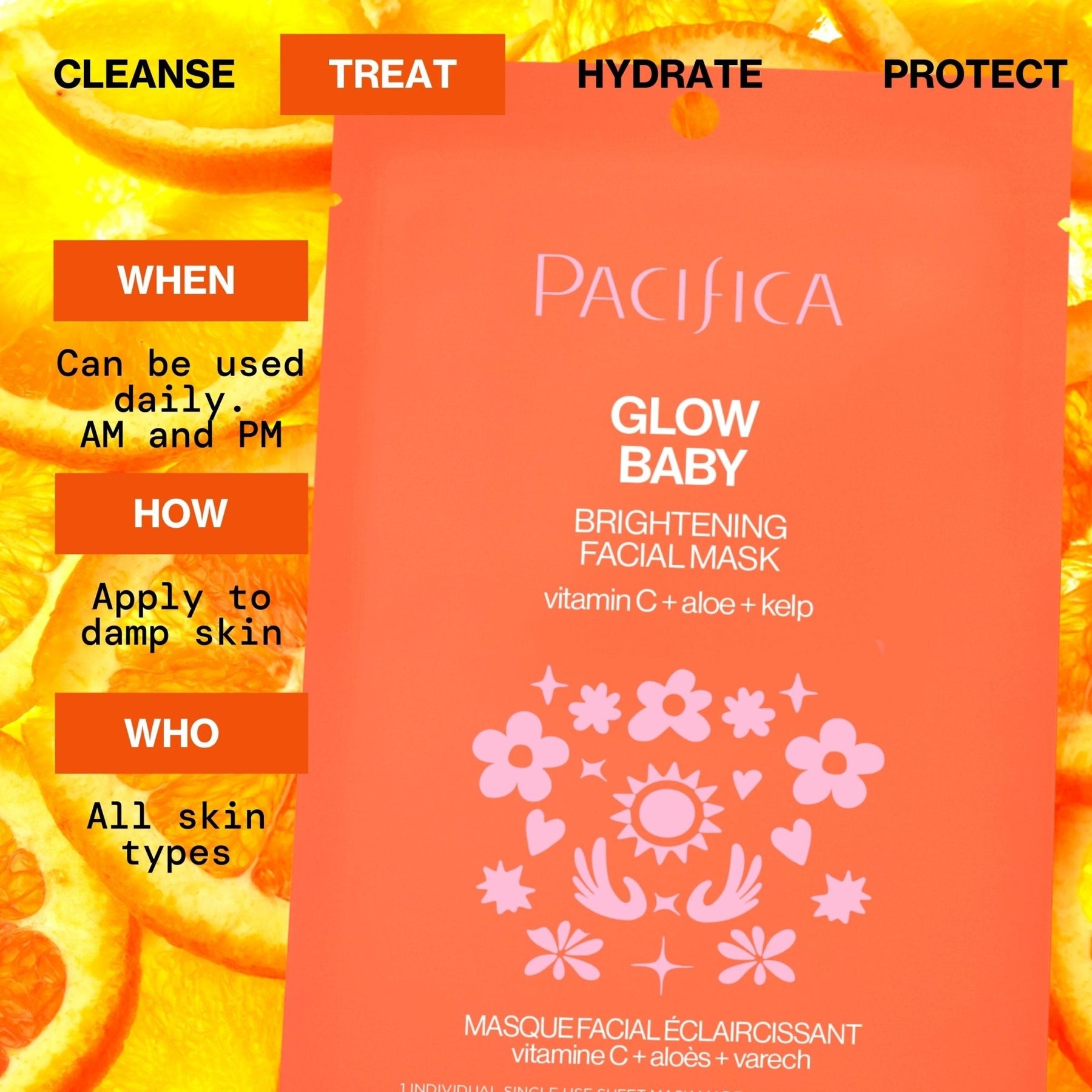 Glow Baby Brightening Facial Mask - Pacifica