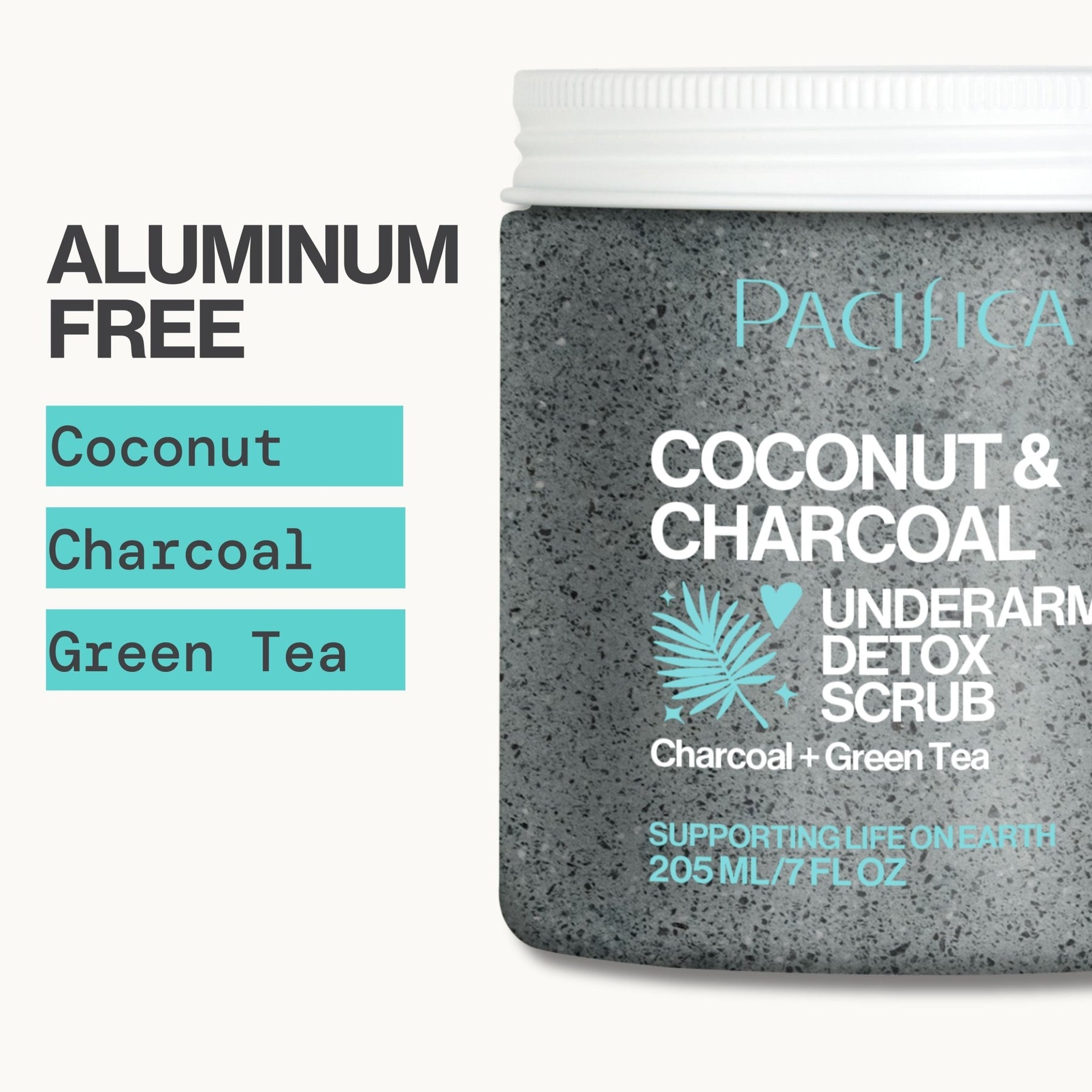 Coconut & Charcoal Underarm Detox Scrub - Pacifica