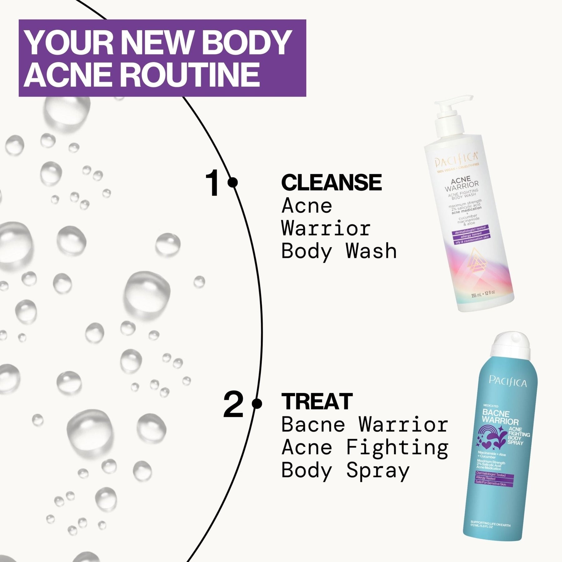 Bacne Warrior Acne Fighting Body Spray - Pacifica