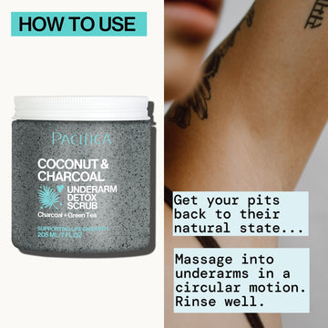 Coconut & Charcoal Underarm Detox Scrub - Pacifica
