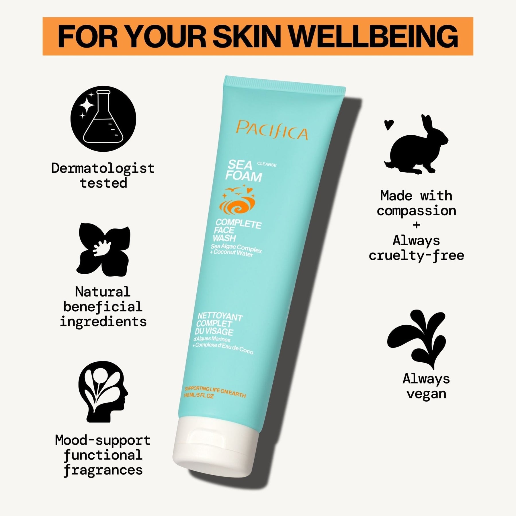 Sea Foam Complete Face Wash | Daily Facial Cleanser - Pacifica