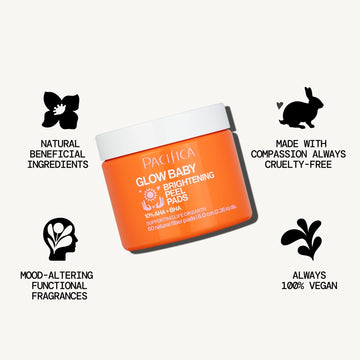 Glow Baby Brightening Peel Pads 10% AHA + BHA - Pacifica