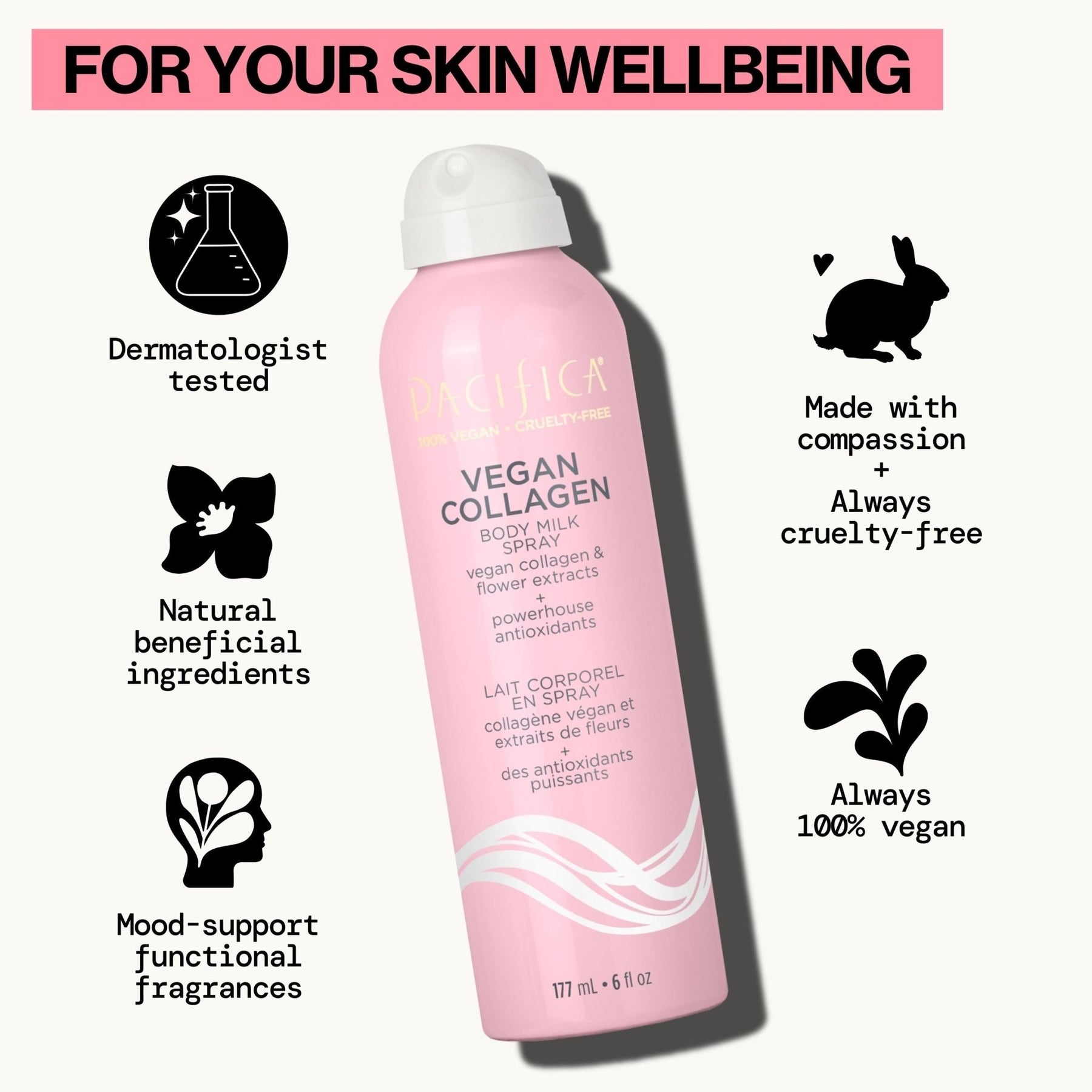 Vegan Collagen Body Milk Spray - Pacifica