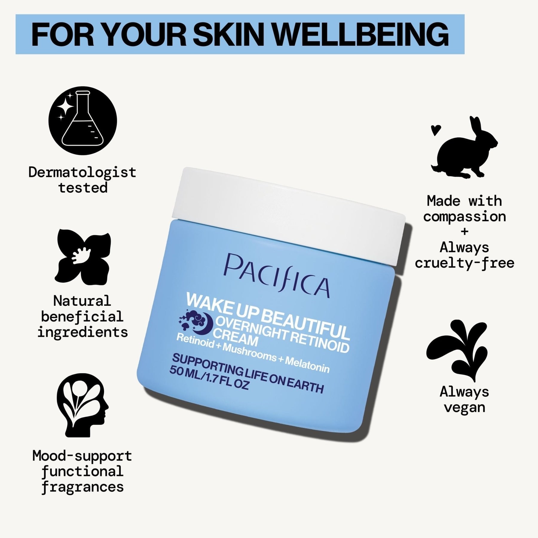 Wake Up Beautiful Overnight Retinoid Cream - Pacifica