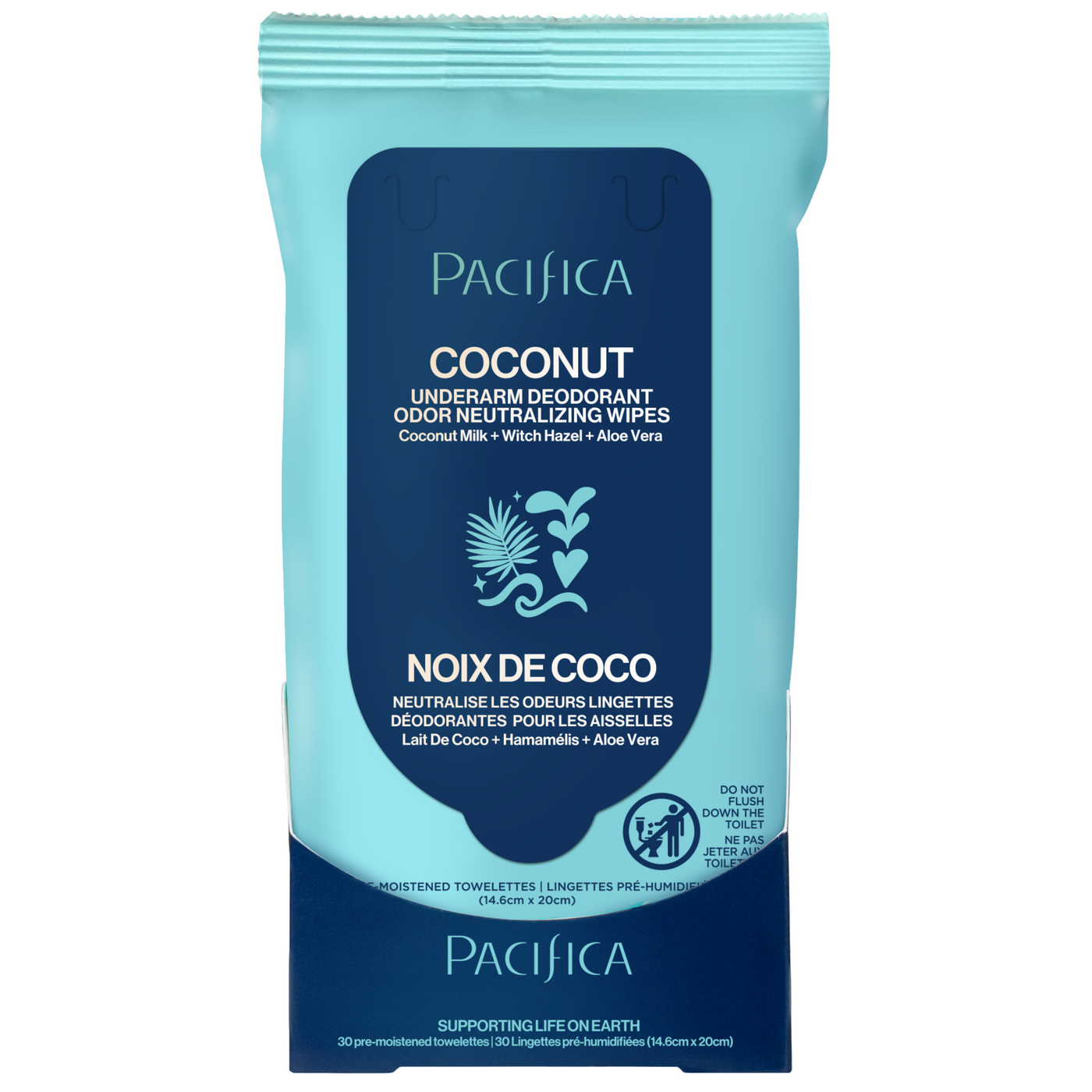 Coconut Milk & Essential Oils Underarm Deodorant Wipes - Bath & Body - Pacifica Beauty