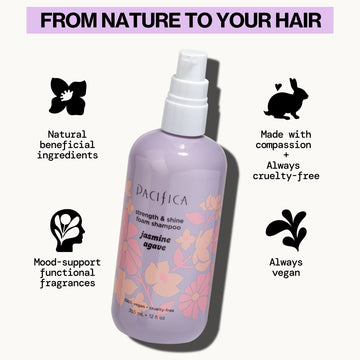 Jasmine Agave Strength + Shine Foaming Shampoo - Pacifica