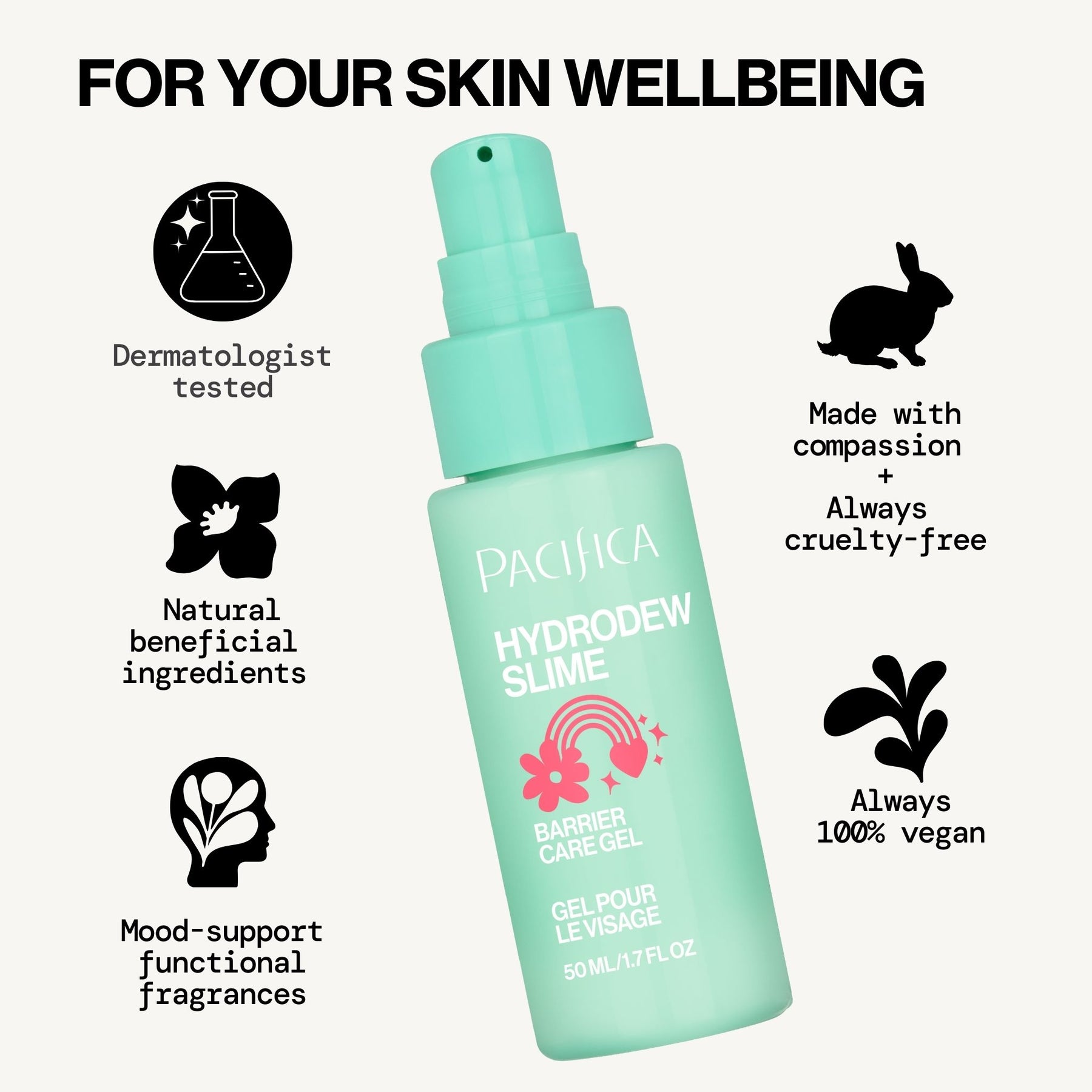 Hydrodew Vegan Mucin Barrier Face Moisturizer - Pacifica