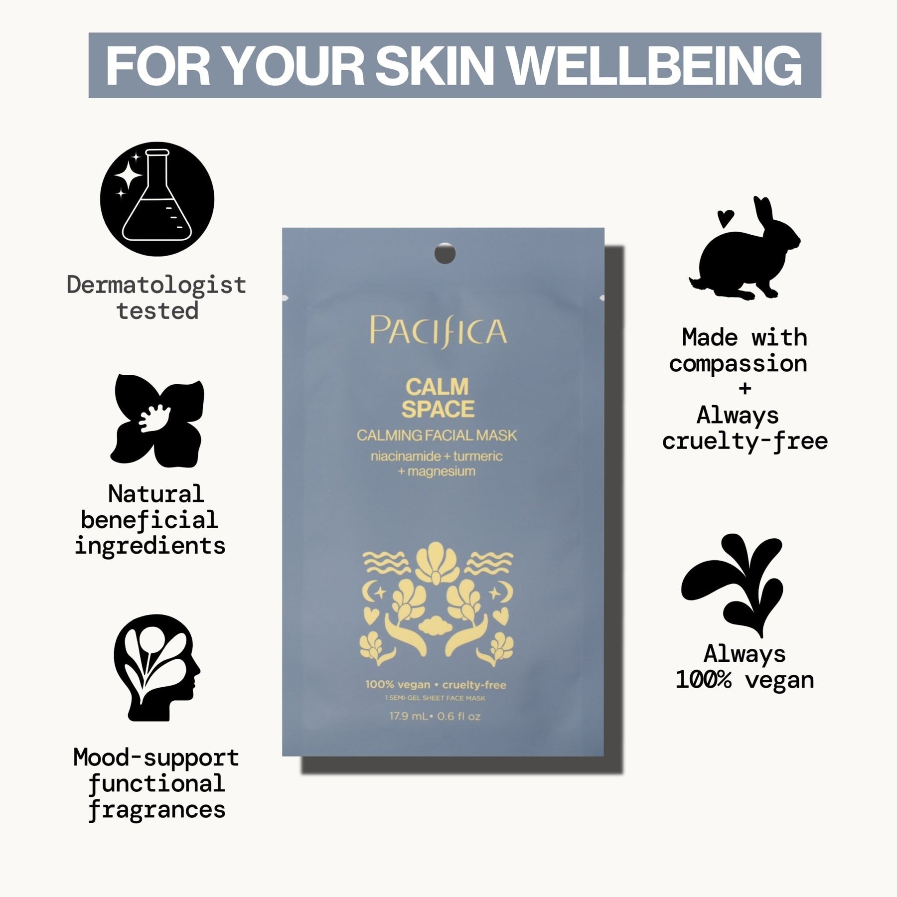 Calm Space Calming Facial Mask - Pacifica