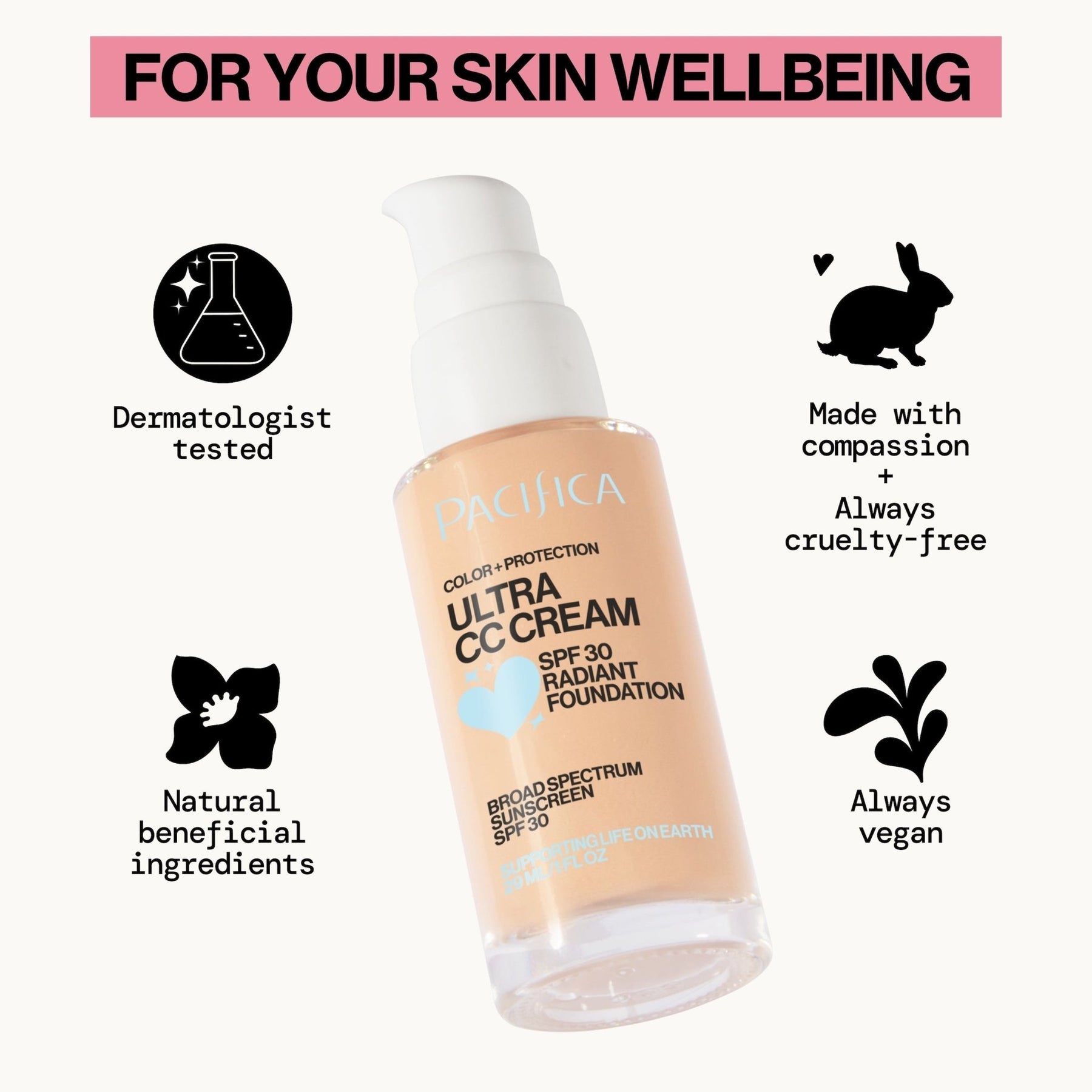 Ultra CC Cream Radiant Foundation SPF30 - Pacifica