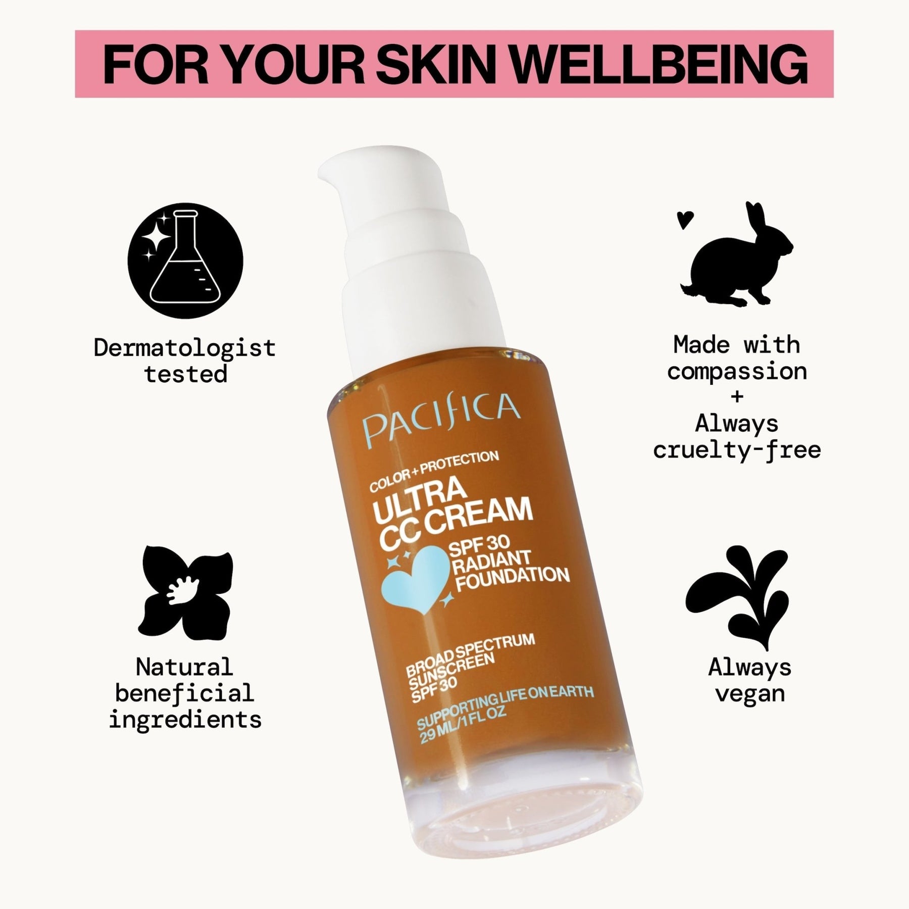 Ultra CC Cream Radiant Foundation SPF30 - Pacifica