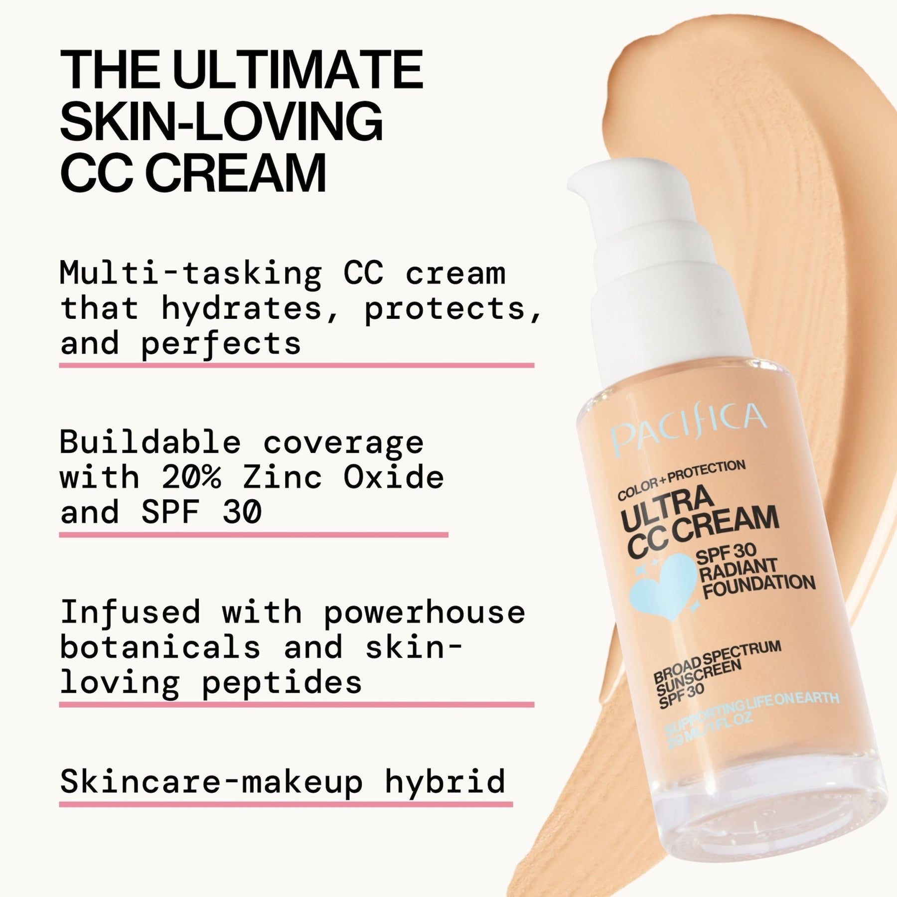 Ultra CC Cream Radiant Foundation SPF30 - Pacifica