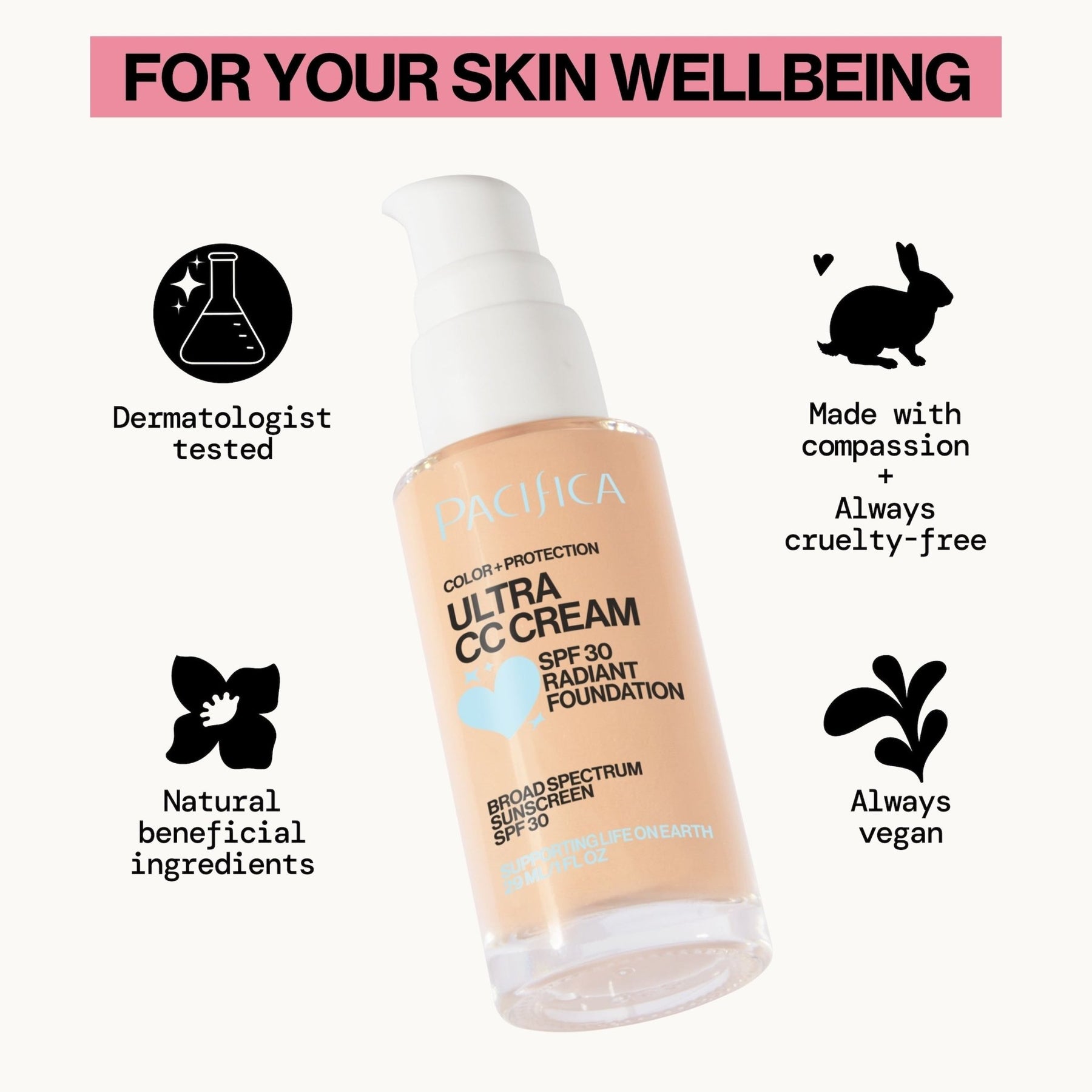 Ultra CC Cream Radiant Foundation SPF30 - Pacifica