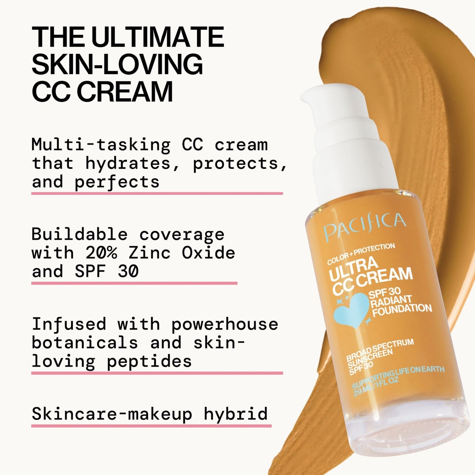 Ultra CC Cream Radiant Foundation SPF30 - Pacifica