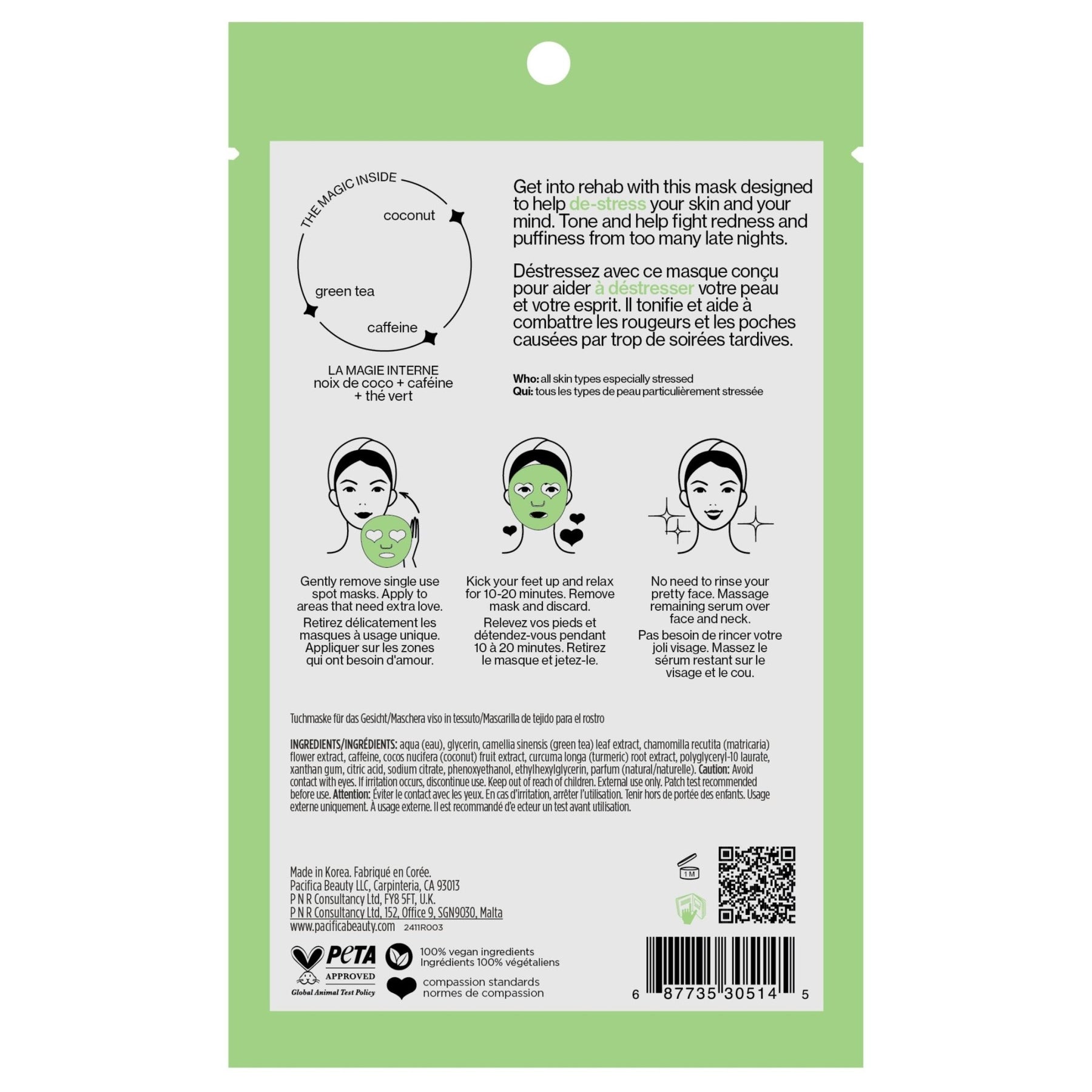 Stress Rehab Coconut & Caffeine Facial Mask - Pacifica