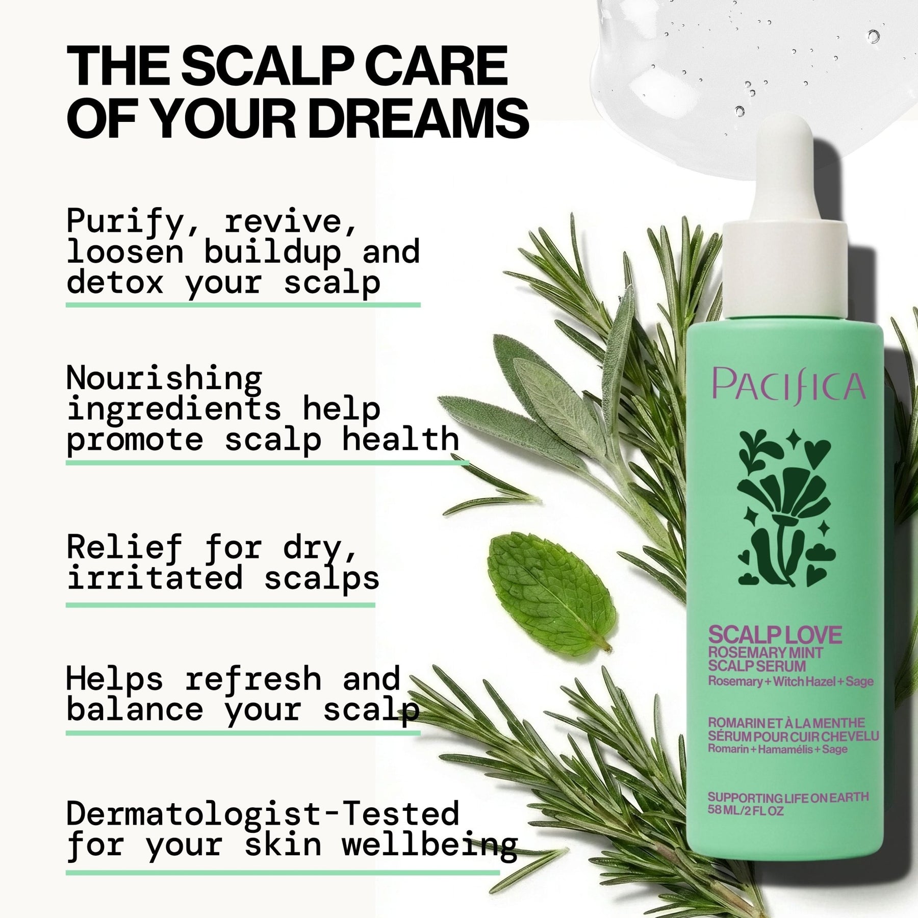 Scalp Love Rosemary Mint Serum - Pacifica