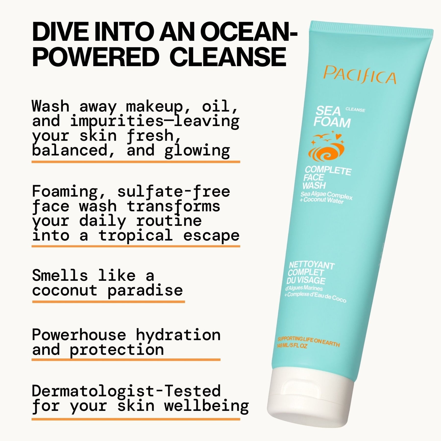 Sea Foam Complete Face Wash | Daily Facial Cleanser - Pacifica