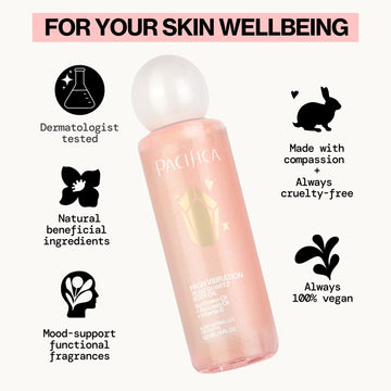 High Vibration Rose Quartz Body Oil - Pacifica