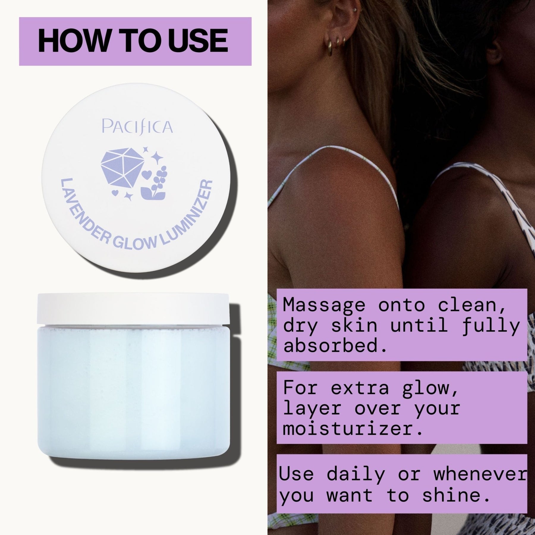 Lavender Glow Luminizer Moon - Kissed Body Jelly - Pacifica