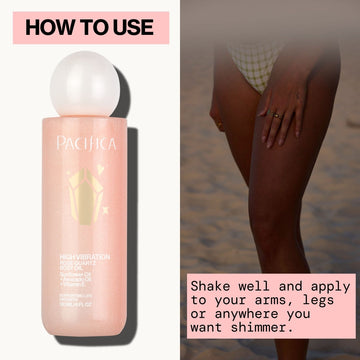 High Vibration Rose Quartz Body Oil - Pacifica