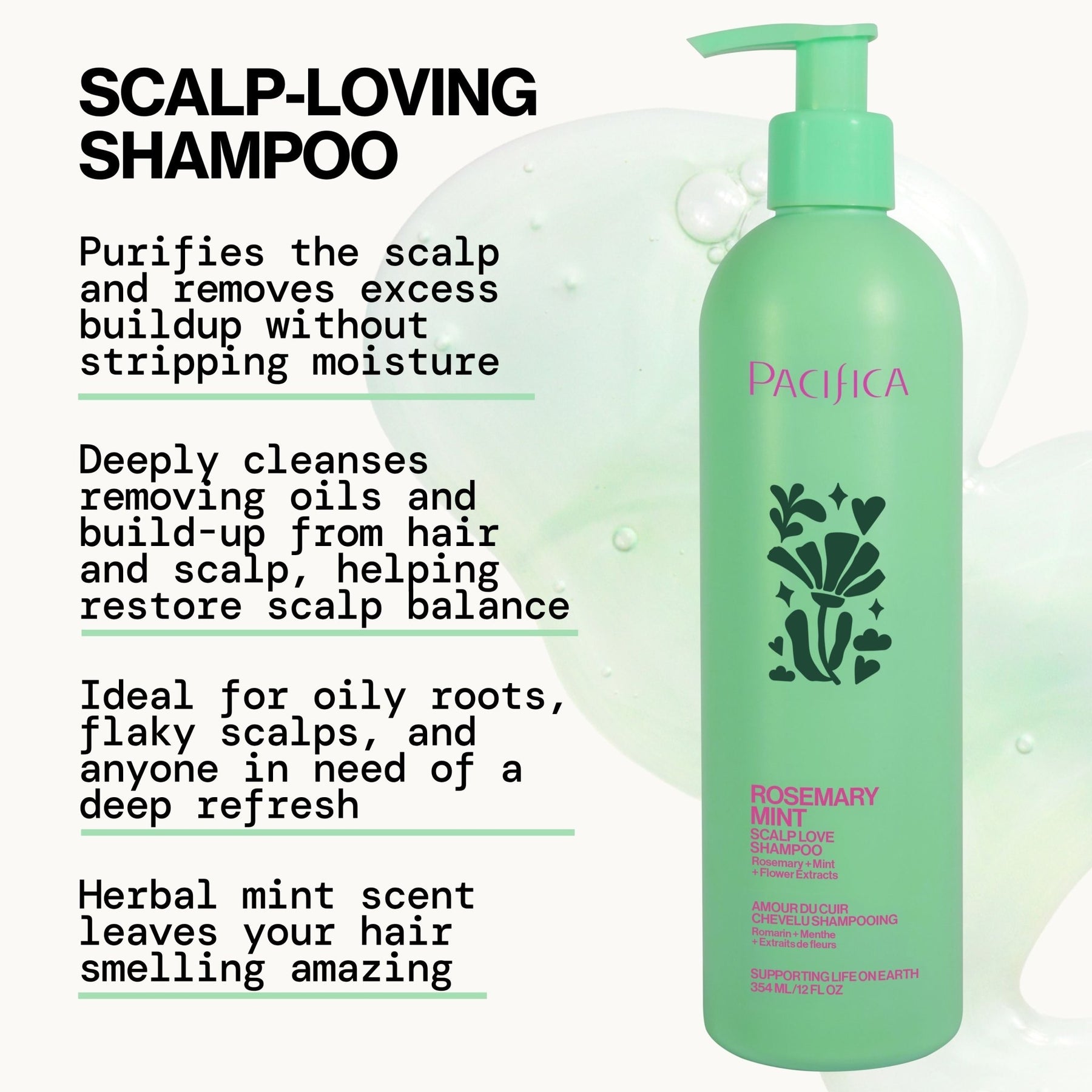 Rosemary Mint Scalp Love Shampoo - Pacifica