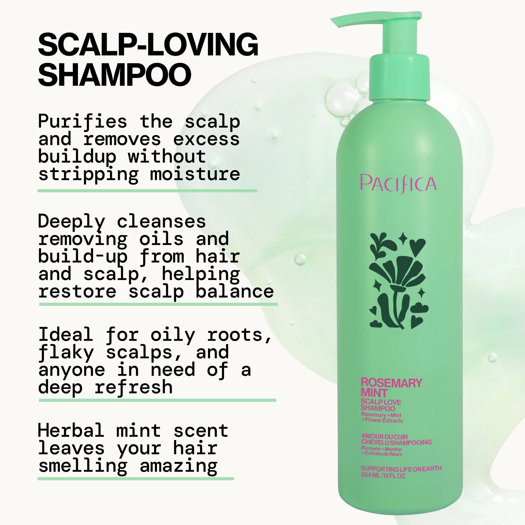 Rosemary Mint Scalp Love Shampoo - Haircare - Pacifica Beauty