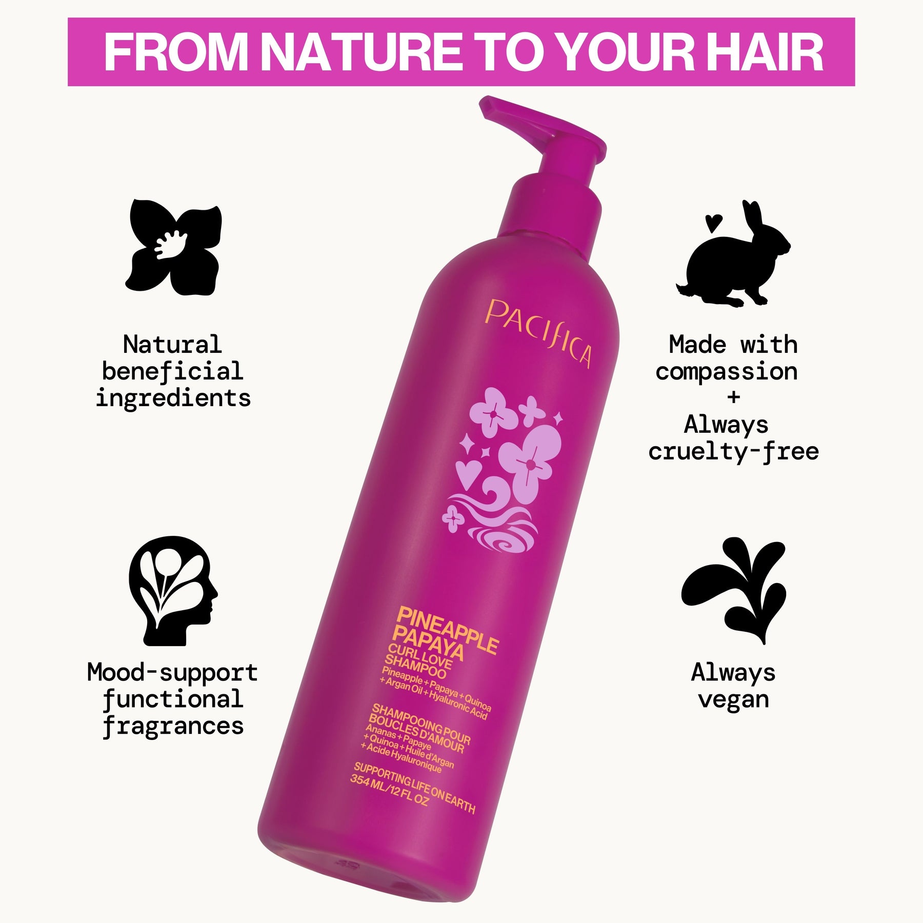 Pineapple Papaya Curl Love Shampoo - Haircare - Pacifica Beauty