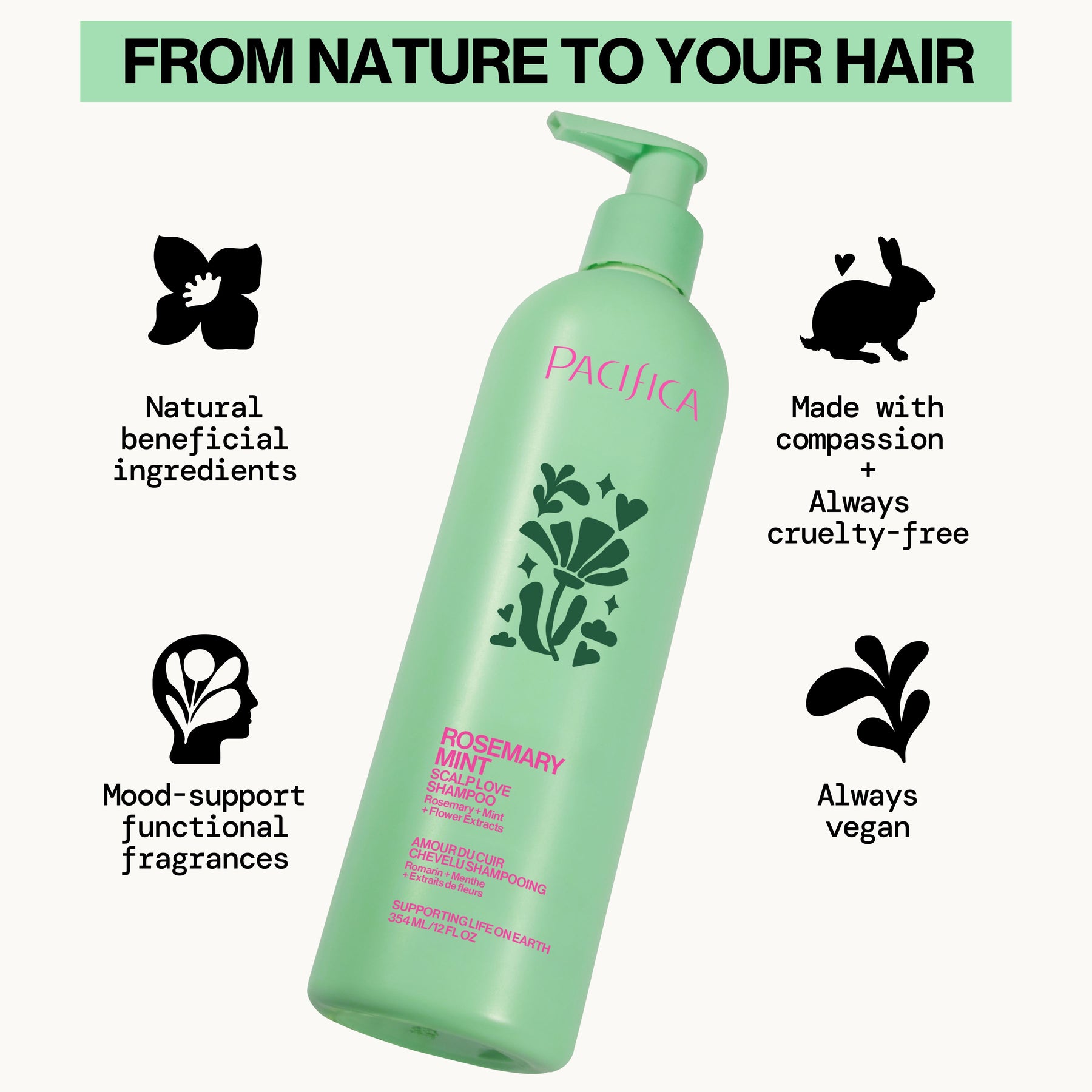 Rosemary Mint Scalp Love Shampoo - Haircare - Pacifica Beauty