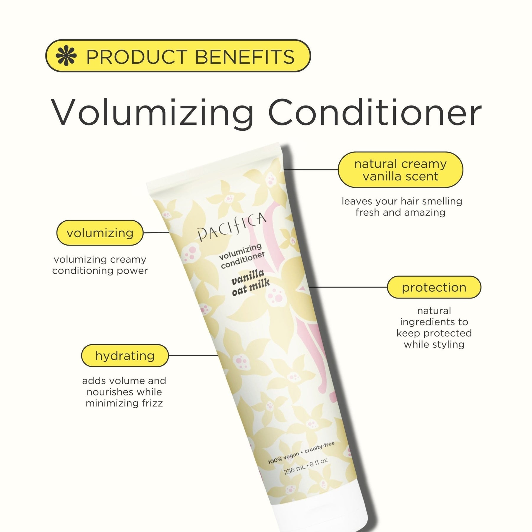 Vanilla Oat Milk Volumizing Conditioner - Pacifica