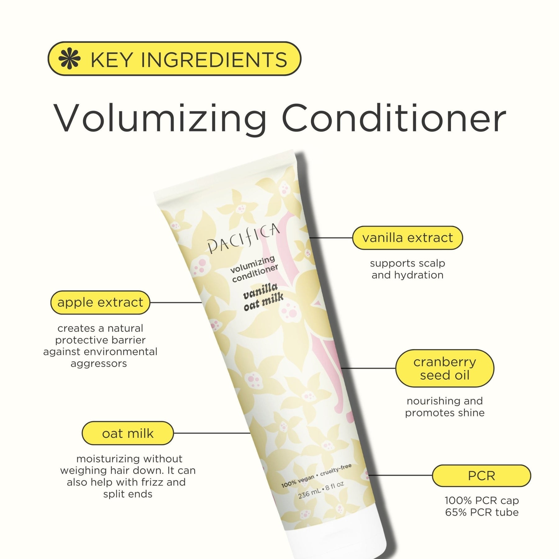 Vanilla Oat Milk Volumizing Conditioner - Pacifica
