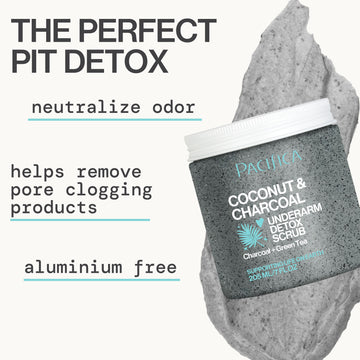 Coconut & Charcoal Underarm Detox Scrub - Bath & Body - Pacifica Beauty
