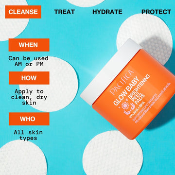 Glow Baby Brightening Peel Pads 10% AHA + BHA - Pacifica