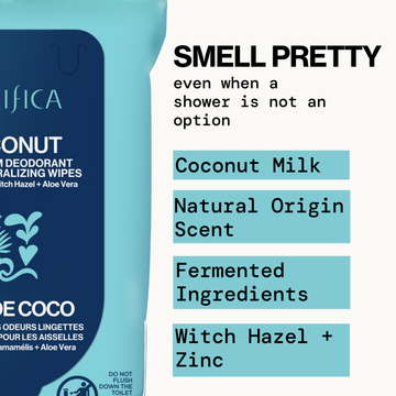 Coconut Milk & Essential Oils Underarm Deodorant Wipes - Bath & Body - Pacifica Beauty