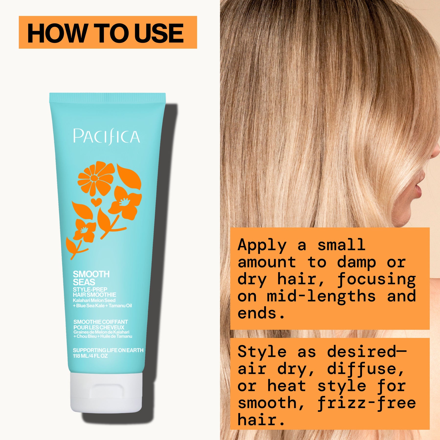 Smooth Seas Style Prep Smoothie - Haircare - Pacifica Beauty