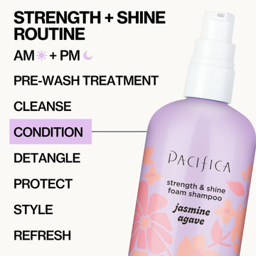Jasmine Agave Strength + Shine Foaming Shampoo - Pacifica