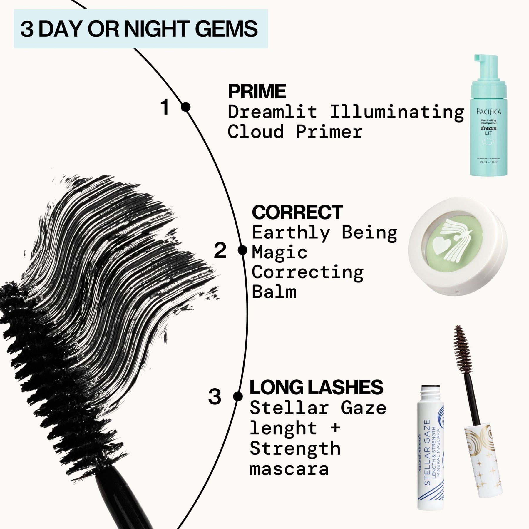 Stellar Gaze Length & Strength Mineral Mascara Mini - Pacifica