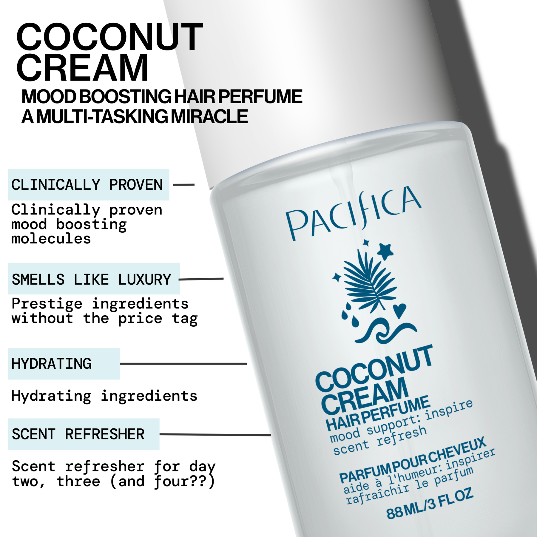 Coconut Vanilla Hair Perfume - - Pacifica Beauty