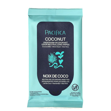 Coconut Milk & Essential Oils Underarm Deodorant Wipes - Pacifica