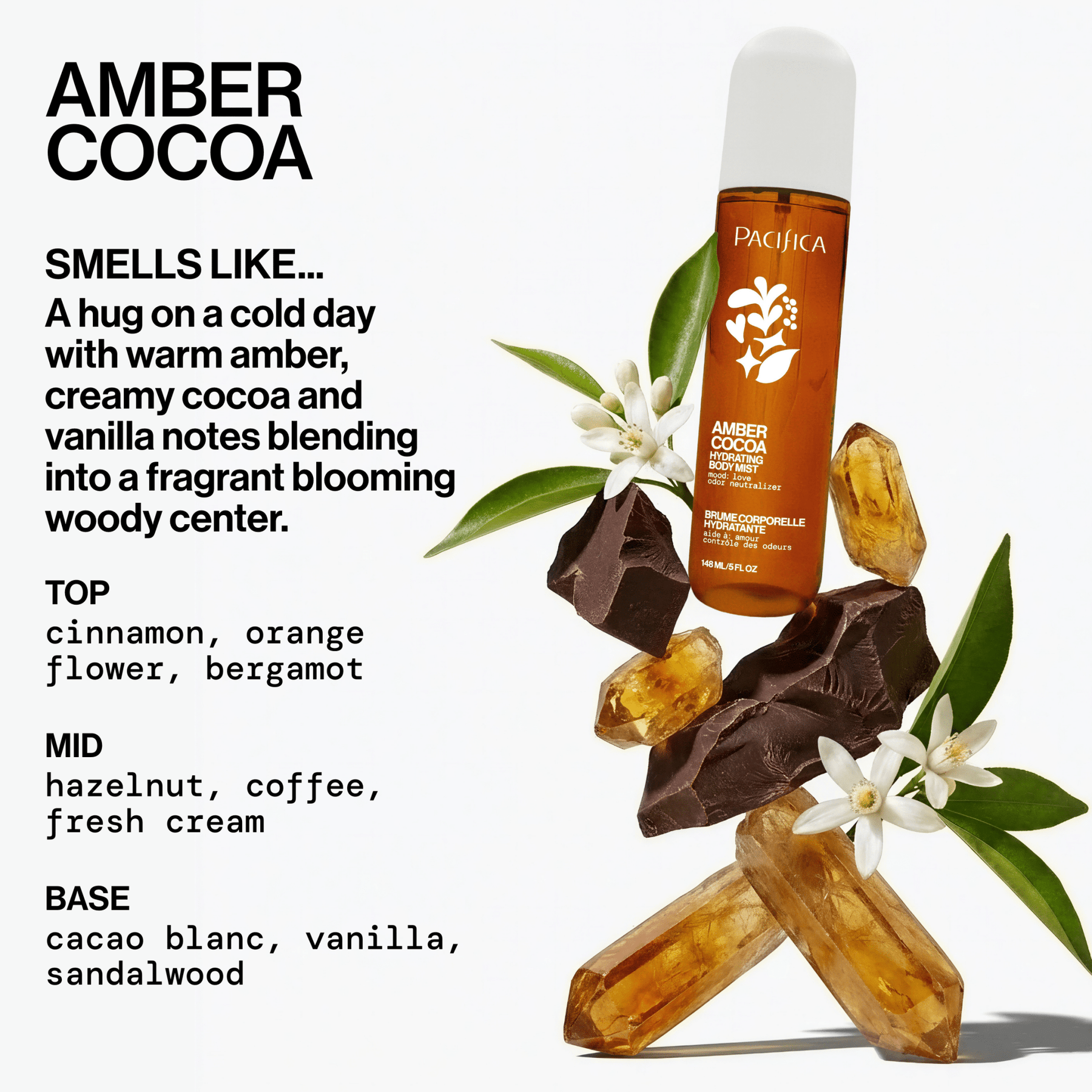 Amber Cocoa Body Mist - Pacifica