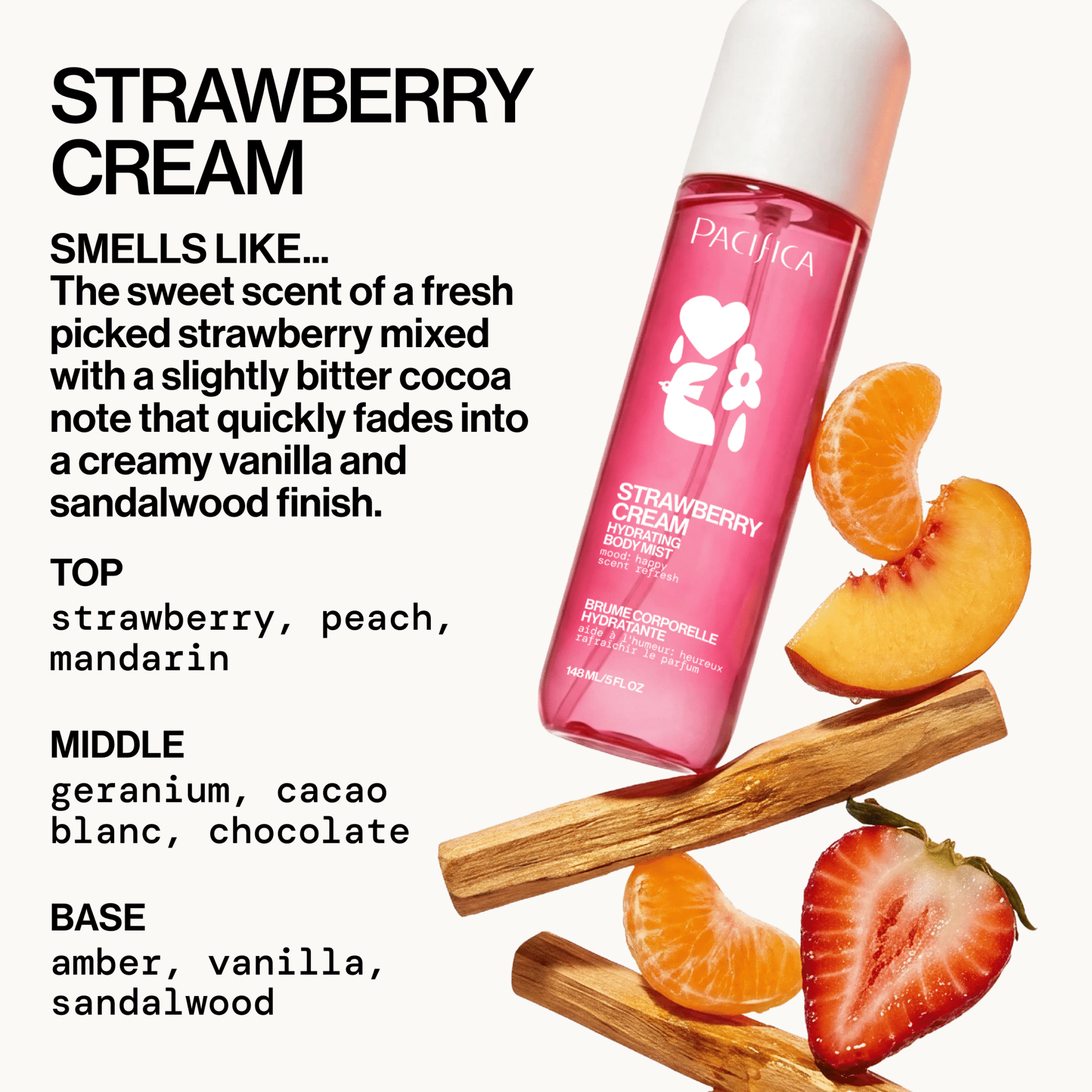 Strawberry Cream Body Mist - Pacifica