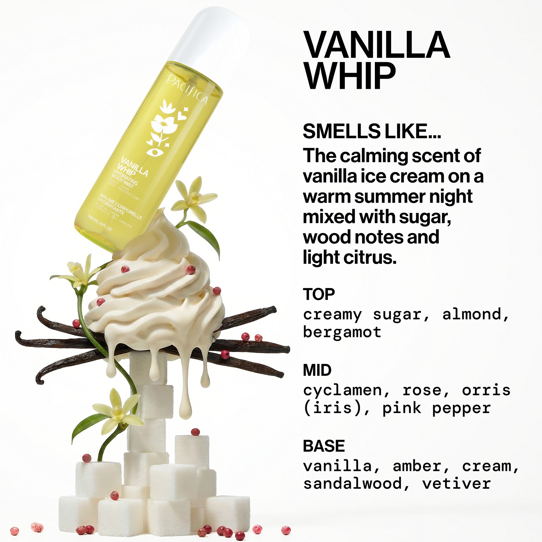 Vanilla Whip Body Mist - - Pacifica Beauty